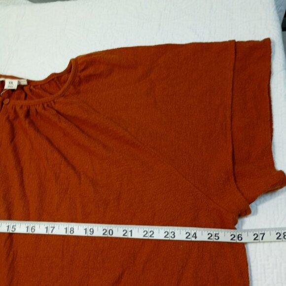 a.n.a A New Approach Womens Rust Blouse Size XXL With Bell Sleeves - Picture 10 of 11